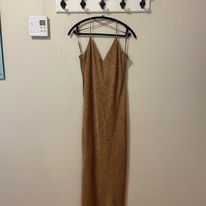 Aritzia Babaton Bellamy animal print slip dress